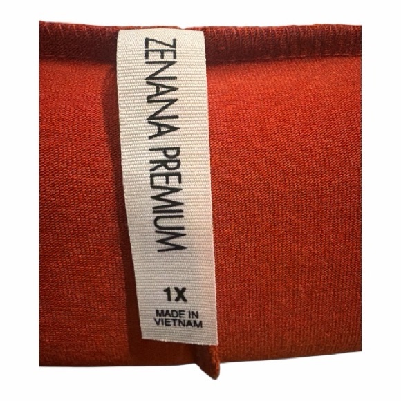 Zenana Outfitters Burnt Orange Top Size 1X - Picture 7 of 7